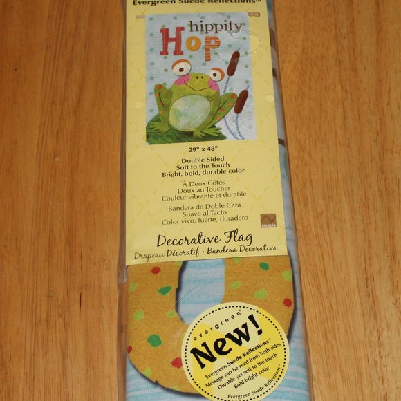Hippity Hop Frog Decorative Flag - Picture 1 of 2